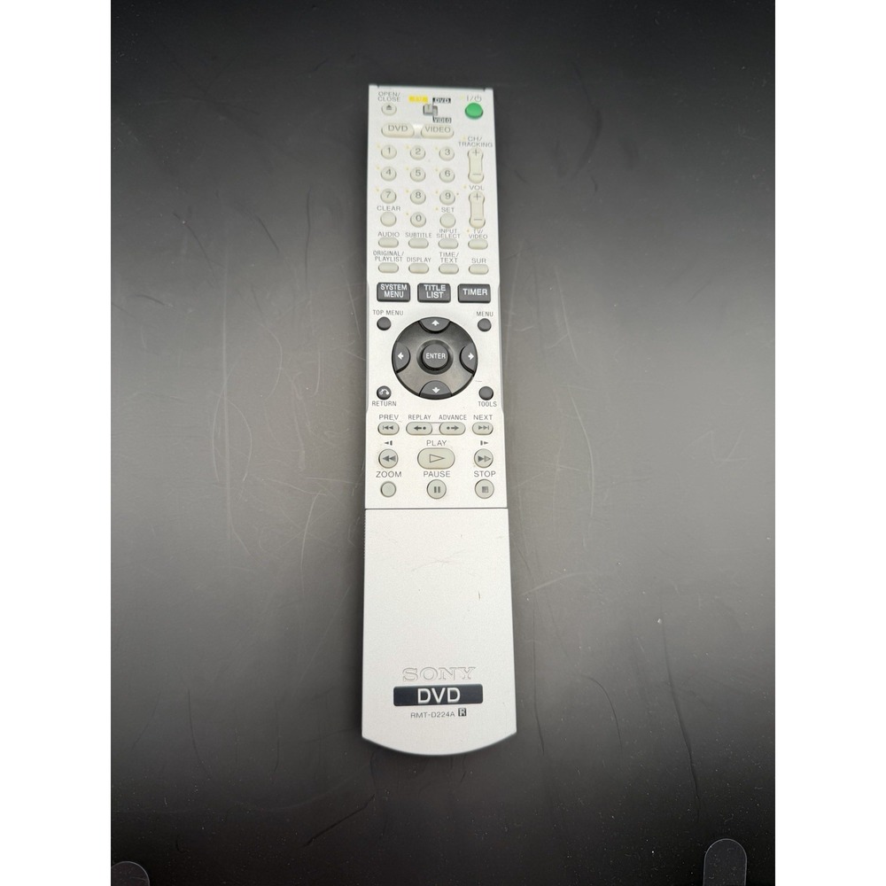 Sony RMT-D224A DVD Player Recorder Remote Control RDR-GX315 RDR-VX511 Tested OEM